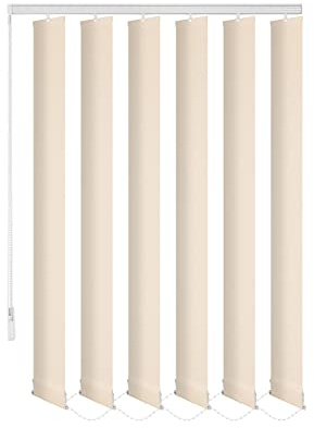probath ERSATZLAMELLEN 8 Farben 250 cm LANG INDIVIDUELL KÜRZBAR AUSTAUSCHLAMELLEN LAMELLENVORHANG (Sand/Creme, 15er Set)