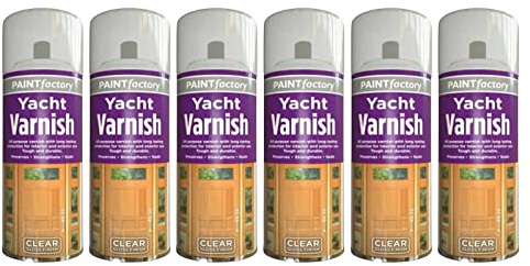 PNJB, All Purpose Yacht Varnish, Professional Gloss Finish Spray Wood Color Paint, Interior, and Exterior Surfaces, Fast Drying Sealer, Easy to Apply, Durable & Flexible Adhesion, 200ml, (6 Pcs)