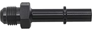 JNNJ 6AN Flare Auf 3/8 Zoll Schlauch Barb Fuel Line Fitting Adapter, Fitting Adapter Union Connector Gerade Aluminium, Push-On Barb Kraftstoffleitungsanschluss(AN6-3/8)
