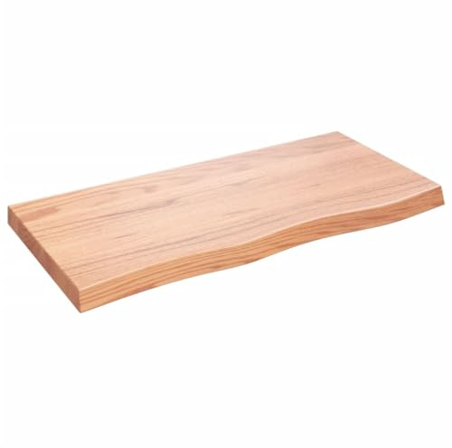 vidaXL Bordsskiva ljusbrun 100x50x(2-6) cm behandlad massiv ek, träskiva, bordsskivor i trä, bordsskiva i återvunnet trä, bordsskiva i trä