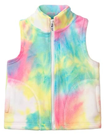 Mud Kingdom Jungen Kinder Junge Fleece Winter Weste Süßigkeiten Farbe Design Kinderbekleidung Bindefärbemittel 6 Jahre