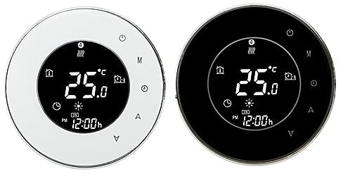 UKCOCO Digitaler Thermostat Mit LCD-anzeige Programmierbar Für Elektrische Heizsysteme Präziser Temperaturregler Energiesparend Weiß