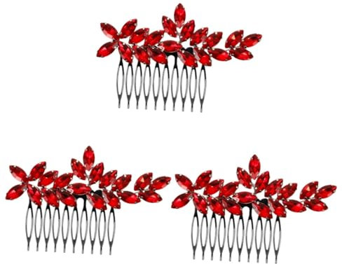 FRCOLOR 3stücke Rhinestone Haarkamm Für Braut Eleganter Hochzeits-haaraccessoire Mit Strasssteinen Für Besonderen Tag Einfach Zu Bedienen Und Zu Tragen