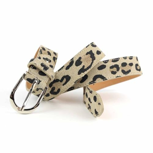 ITALYSHOP24 Made in Italy Damen Ledergürtel Leo-Muster Wildleder Hüftgürtel Taillengürtel Rindleder Gürtel Vintage 3cm breit