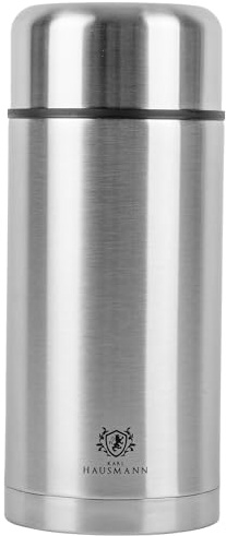 Termo de acero inoxidable de 1,2 l, termo con vaso, a prueba de fugas, mantiene el calor durante 12 horas, frío durante 12 horas, cierre de presión fácil, sin BPA, térmico para sopa, café y té
