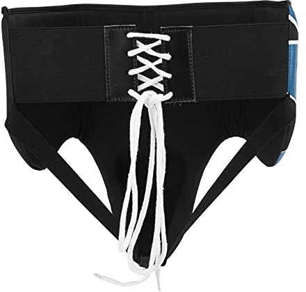 Tiefschutz für Boxen, Muay Thai, Kickboxen und MMA-Sparring, Taekwondo-Kampf-Bauchschutz für Männer (Blau)