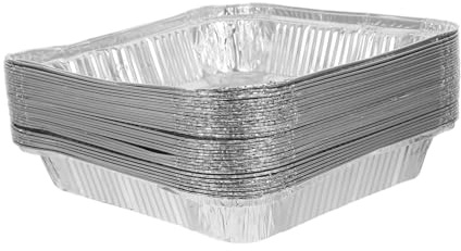 FUNOMOCYA Moldes Desechables Para Hornear Cuadrados 8x8 Pulgadas Aluminio Resistente Distribución Uniforme Calor Para Repostería Familiar y Profesional Paquete 30 Unidades
