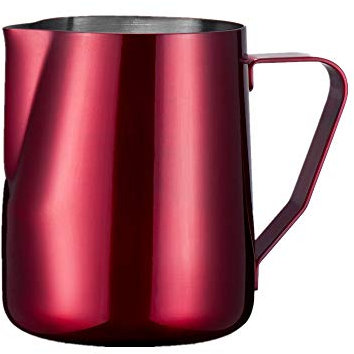 Mxxephemer Brocca per schiumare Il Latte Brocca per schiumare Il Latte in Acciaio Inox Perfetta per Macchine per caffè Espresso per caffè, Latte Art (Colore: Oro, Dimensioni: 1L) (Rosso 1L)
