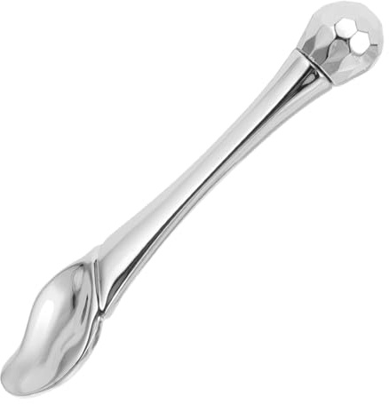 minkissy Bâtonnet de Massage Yeux et Spatule Métallique Cosmétique, Petite Taille, Roll-on Apaisant, Contour des Yeux, Soin Visage, Outil Multifonction pour Massage Quotidien