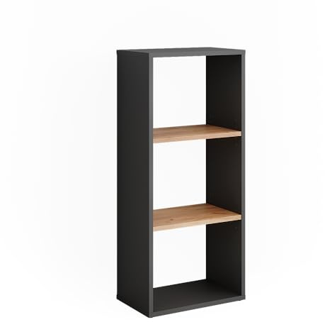 Vicco Standregal Orlando, Anthrazit/Goldkraft Eiche, 40 x 90.5 cm | mit verstellbaren Einlegeböden zur flexiblen Nutzung