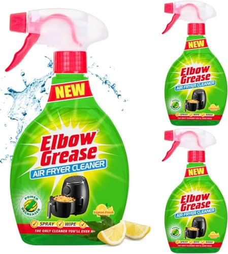 3 x Elbow Greas Lemon Fresh Power Degreaser - Air Fryer Cleaner Spray, 500ml, Non-Toxic & Fast-Acting