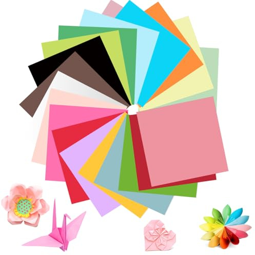 Origami Papier 20x20, 200 Blatt Buntpapier,Faltpapier Bastelpapier