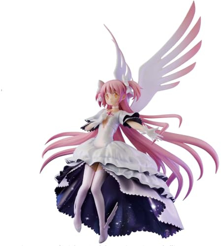Madoka Kaname Figurine ange édition avec ailes 20 cm Modèle animé Statue Figurine d'action Figurine de collection Décoration de bureau