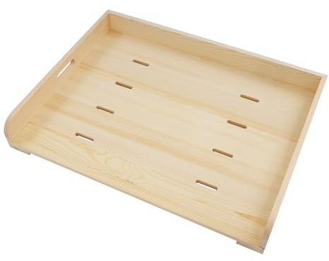 Donened - Stove Top Cover with Handles, Electric or Gas Stove Cover, Wood Stove top Cover Great for Stove or Sink Cover in Small Kitchen, 75 x 56 x 10cm, Universal Hob Stove Covers (Wood)