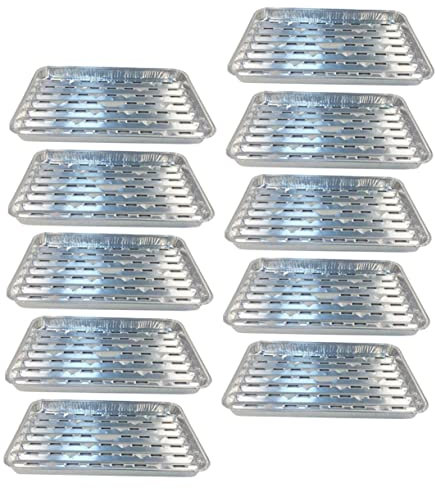 Bandejas de Aluminio Perforadas 10 Piezas, Papel de Aluminio