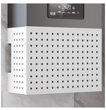 Versatile Kitchen Pegboard Organizer Kit with 8 Hooks - Storage Rack & Decorative Cover for Water Heater, Gas Pipeline Shielding for Garage, Office, Bathroom