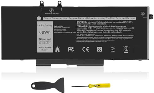 ASUNCELL 3HWPP Laptop Battery for Dell Latitude 14 5401 5411, Latitude 15 5501 5511, Precision 3541 3551 Series, 3HWPP 03HWPP 10X1J N2NLL 1VY7F 01VY7F, 15.2V 68Wh