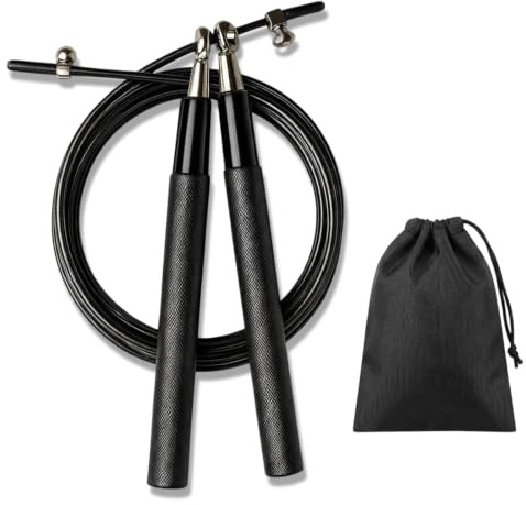 360° Springseil Erwachsene Fitness für Männer & Frauen, 300 cm Länge verstellbar, Ideal für Sport, Boxen und Freizeit, verstellbares Stahlseil mit Präzisions‑Kugellagern & ergonomischen Aluminium‑Grif