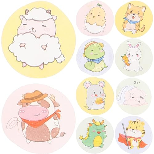 CONGARTENO Apósitos Adhesivos Infantiles Redondos Impermeables y Transpirables con Estampado de Dibujos Animados Mini Tamaño Pequeño para Heridas y Pack de 120 Unidades para Uso Doméstico