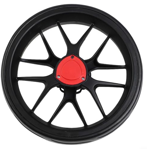 Golfwagenrad mit 10-mm-Achse, EVA-Schaumstoff, 25,4 cm, Ersatzteil für Golfschläger-Ausrüstung, Kunststoffkern (schwarz)