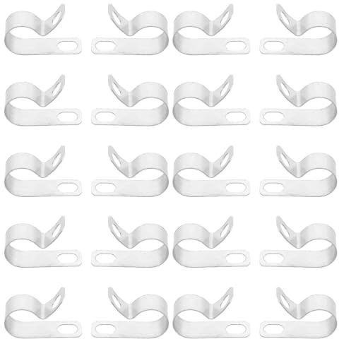 SHINEOFI 30 Pièces Serrage-câble R-type en Aluminium Anodisé Argenté, Fixation Rapide et Gain de Place pour Câbles Ethernet et Audio Boîtes Électriques Domestiques