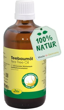 cdVet Naturprodukte Teebaumöl 100 ml - Tierpflege - 100% natürliches Öl - hochwertige Herstellung - vielseitig anwendbar