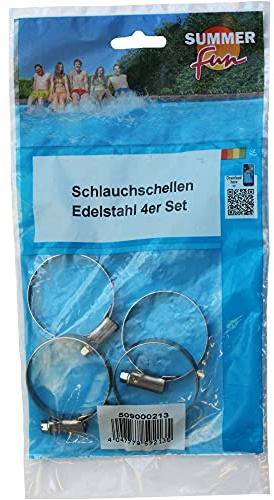 Slangklämmor rostfritt stål uppsättning om 4 30–45 mm