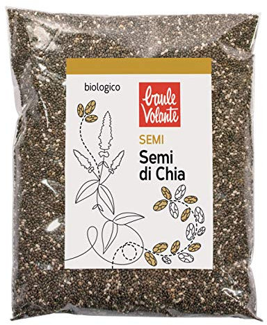 Baule Volante Semi di Chia Biologici - Ricchi di Proteine ​​e Fibre - Perfetti per una dieta vegetariana o vegana - 200g