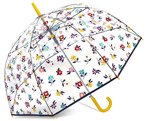 ShedRain Floral Bubble Umbrella – See Through, Rain & Windproof Umbrella - Perfect for Weddings, Prom, Outdoor Events - Automatic Open, Flower Print