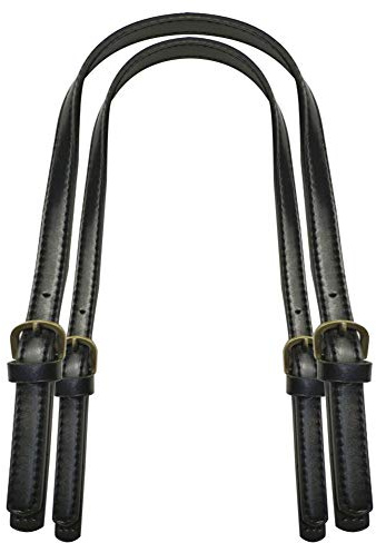 Asudaro 2er Set Trageriemen Taschenhenkel PU Leder Taschengriffe Schulterriemen Taschenbügel Handtasche Riemen Ersatz Griff Schultergurte Lederriemen DIY Taschenzubehör 65-71cm-Helles Leder Schwarz