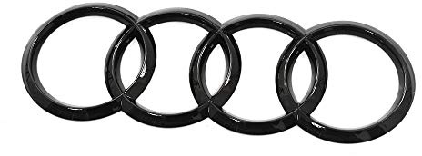 Audi 4M0071802 Ringe Zeichen schwarz Heckklappe Black Edition Emblem Logo Aufkleber, für Q7/SQ7 (Typ 4M) ab 2020