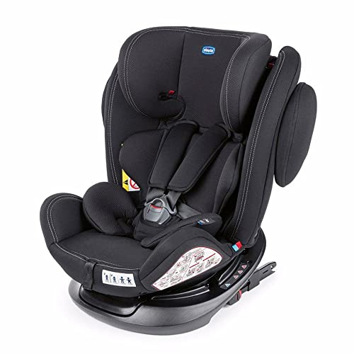 Chicco Unico Plus Seggiolino Auto 0-36 Kg Isofix Girevole A 360° E Reclinabile, Gruppo 0+/1/2/3 Da 0 A 12 Anni, Nero, 58 X 53 X 63 Cm