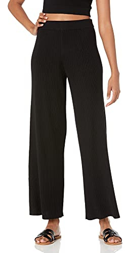 The Drop Catalina Pantalon de Survêtement pour Femme, Côtelé, à Enfiler, Noir, Taille M