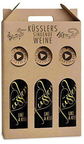 Neu! SINGENDER WEIN zum GEBURTSTAG – jeder Cuvée weiß/rot/rosé mit eigenem Geburtstags-Lied – im nachhaltigen Geschenkkarton - das ideale Weingeschenk!
