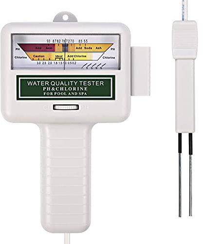 HSRG PH-Chlormeter, 2-in-1 Chlor & PH-Meter Schwimmbadtester, Wassertest Digitaler Elektronischer PH-Tester Chlormeter Für Pool Spa Schwimmbad Trinkwasser
