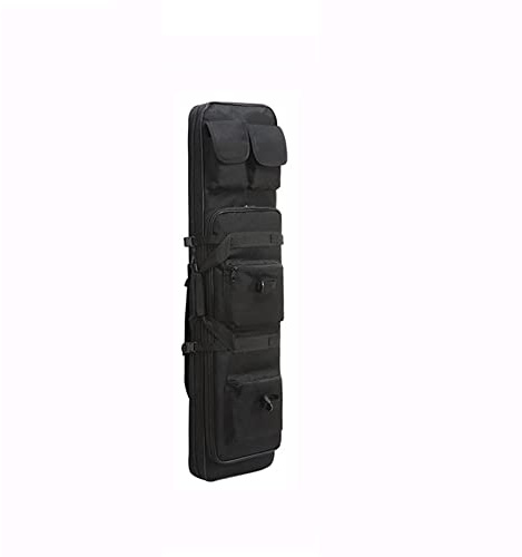 Elsegeod Tactical Gun Bag Rifle Case, 33/39/47 Inch Weapon Accessory Storage Bag Backpack, Soft Padded Carbine Case Fishing Rod Bag Pistol Shotgun Airsoft Case Sniper Holster,Black, 85CM