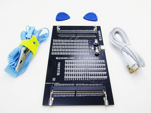 Lingvetron New Laptop DDR4 DDR5 Computer RAM Module Tester Card Combo Set | Quick Easy Laptop Diagnostic Analyzer Kit Test Removable Motherboard Memory All RAM Speed Voltage Type-C Powered
