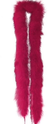 iSpchen 2m flauschige Federn Marabu Federboa einfarbig Fransenborte natürliche Federn Boa Schal Basteln Feder Schal DIY Federfransen Federband zum Kostüm Hochzeit,Party,Heim Dekoration