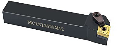 ASZLBYM MCLNL 2525M12 + CNMG432-MA Links Außendreh- und Profilierungswerkzeughalter Hauptwinkel 95° Halter Drehmaschine Schneidwerkzeuge für 80° Hartmetalleinsätze(MCLNL2525M16)