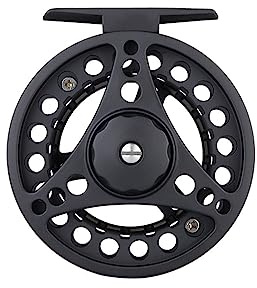 Aluminum Alloy Fly Fishing Reel, Fly Reels for Left & Right Hand River Lake Sea Stillwater Fishing - size # 3/4 (Black)