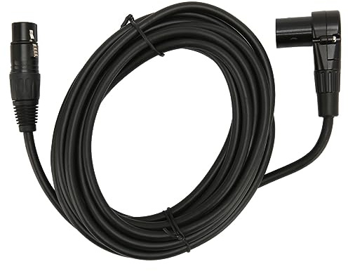 XLR-zu-XLR-Kabel, 3-poliges Winkelstecker-zu-gerade-Buchsenkabel, HiFi-Sound-OFC-Leiter-Mikrofonkabel für Mikrofonlautsprecher, 16,4 Fuß / 5 M