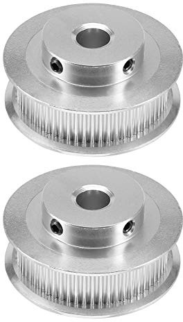 GT2 Riemenscheiben für Zahnriemen, für 3D-Drucker, 2 Stück | Saipor Aluminiumlegierung GT2 Zahnriemenscheibe 6 mm Breite Gürtel 60 Zähne 8 mm Bohrung