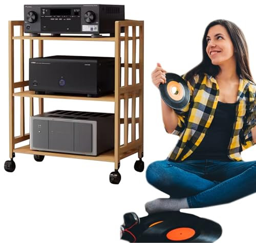 Audio rack hifi regal Modern Medienaufbewahrungsschrank/ AV-Medienständer, Wohn-/ Spiel-/ Aufnahmeraum DVD-DVR-Komponentenregal/ Audio/Video-Aufbewahrungsregal, Für DVD-Player/ Kabelboxen/ Spielekonso