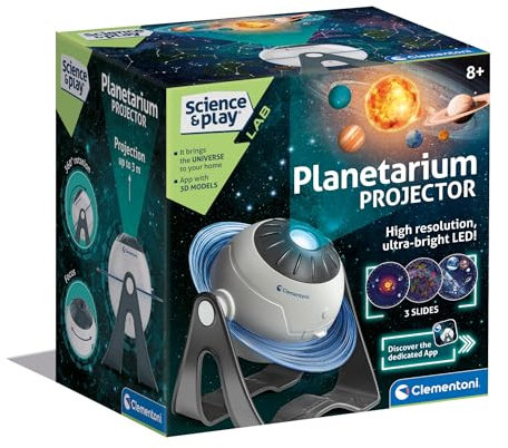 Clementoni - Projecteur d'étoiles : avec lumières, Application AR et Exploration Spatiale (Plus de 8 Ans)