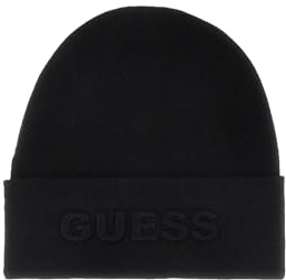 guess Mütze mit Logo AW5179POL01 Black L, Schwarz , L