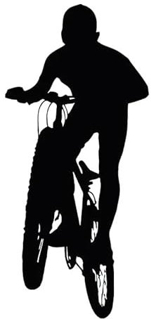 JIFENLI Autoaufkleber 8CM * 17,3CM Mode Sport Radfahren Aufkleber Auto Aufkleber Schwarz/Silber Vinyl
