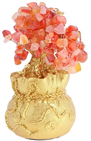 ULDIGI Kristall-geldbaum Desktop-Ornament Natürlicher Kristall Feng-Shui-Dekoration Bonsai-Stil Heim Und Büroeinrichtung Reichtumssymbol