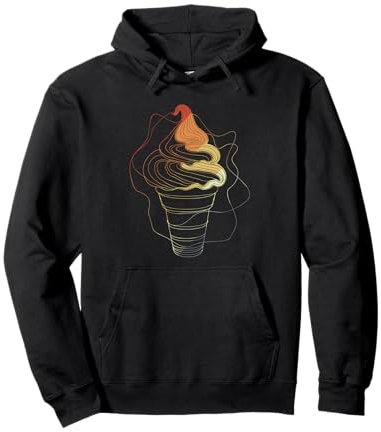 Coupe de crème glacée Croquis Vintage Sweat à Capuche
