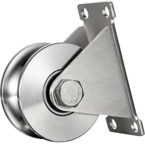 KCNOFNC remskiva med 2 kullager, rostfritt stål fitnesskanna, 68 mm remrullar för 16 mm rep stålrep, lastkapacitet 800 kg, 1 styck