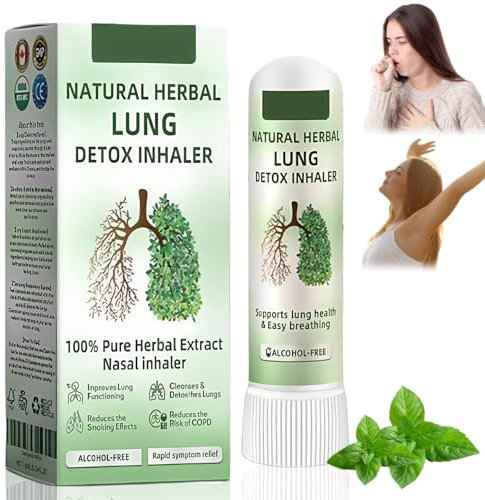 Herbal Lung Cleansing Inhaler,Natural Lung Mucus Inhaler,Herbal Lung Nasal Inhaler Stick,Lung Mucus Cleaner,Lung Cleansing Spray,Thai Herbal Inhaler,Lung Cleanse Nasal Inhaler,Lung Mucus for Smokers